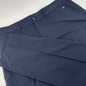 J Lindeberg Men's Navy Blue Regular Fit Golf Pants Size 34x32 Polyester